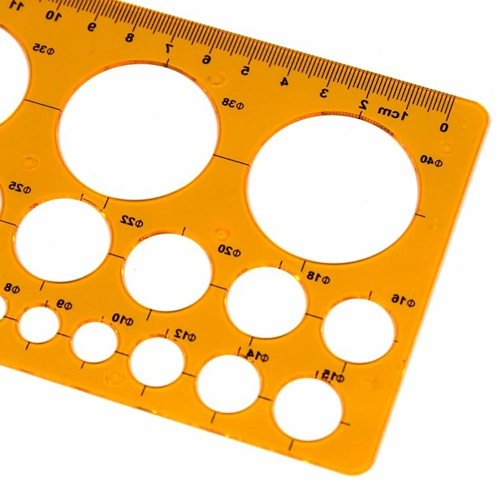 4321 Transparent plastic Circular drawing template Drawcircle board design ruler for students Designers
