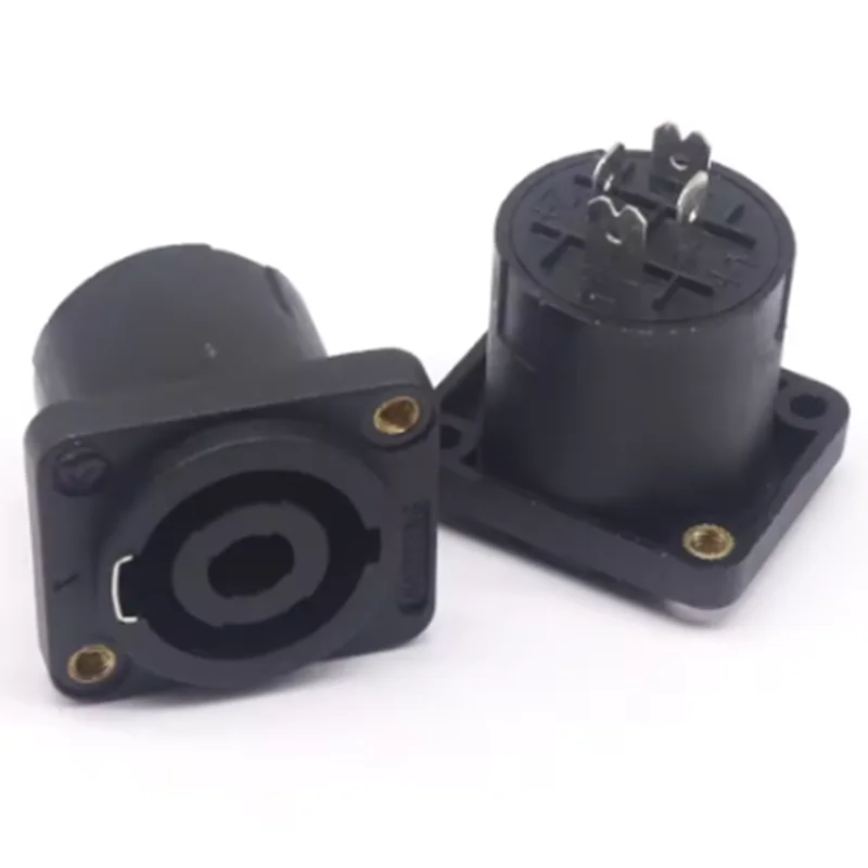 XLR 4ピン スピコン パネルマウント ボードコネクタ 4極 パワーコン メスジャックソケット XLRオーディオビデオケーブル ワイヤーアダプター ナット