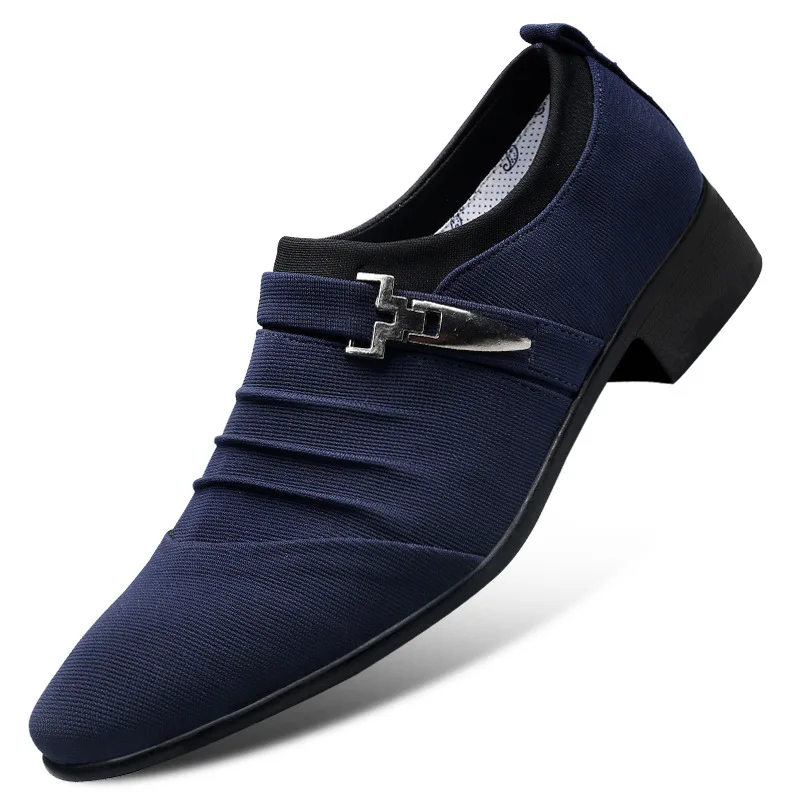 Mocasines De lona para hombre, Zapatos formales De diseñador, elegantes, para oficina y boda