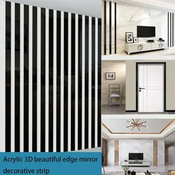 3 meters Acrylic Flat Decorative Line 3D Wall Ceiling Living Room background  for Wall Ceiling Edge Strip Living Room Decoration
