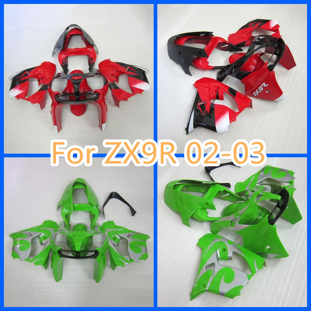 Road Racing Fairing Kit for Ninja ZX-9R 02 03 ZX 9R 2002 2003 ZX9R Body Repair Aftermarket Parts 100% Fit