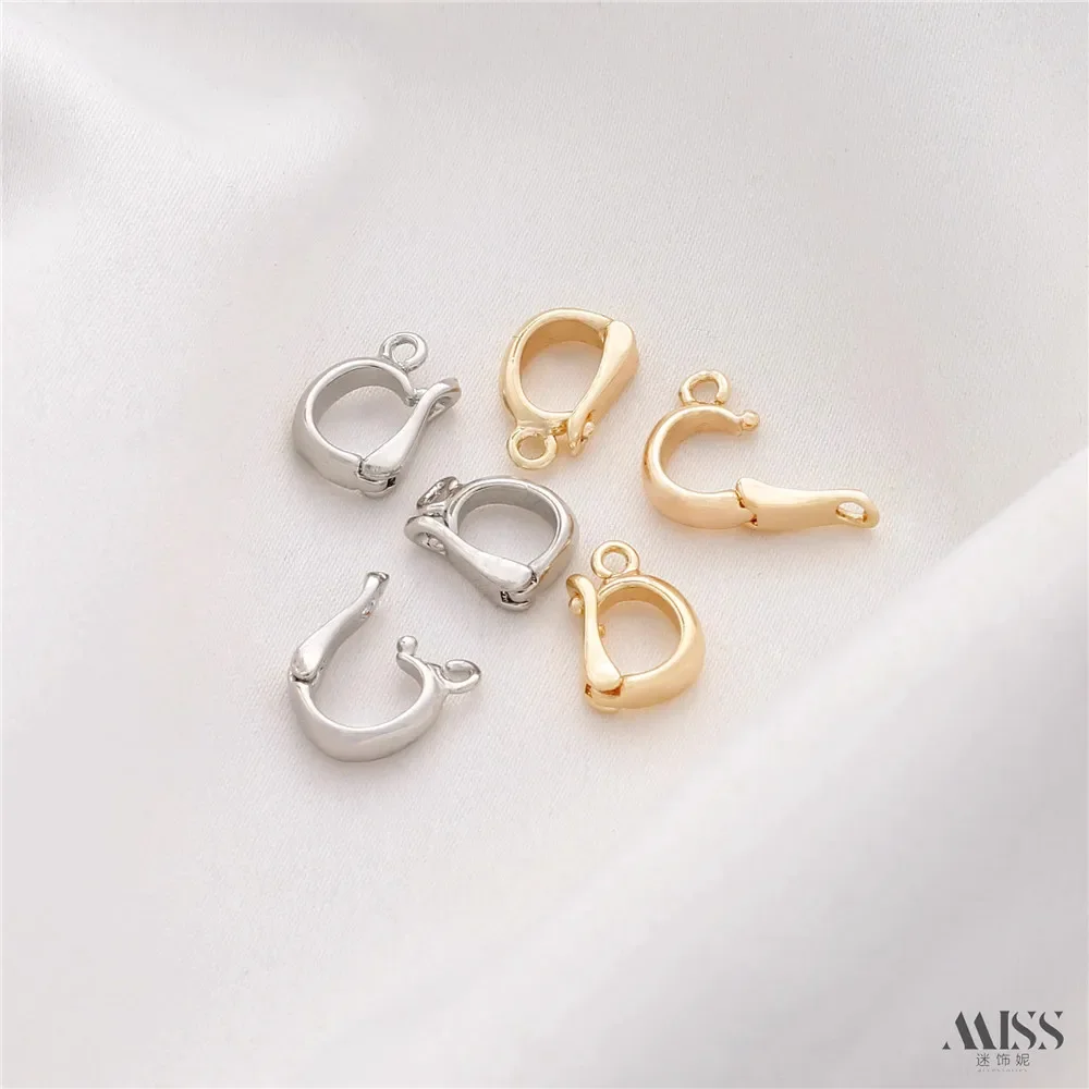 

14K Gold Color-preserving Pendant Buckle Pearl Crystal Gemstone Necklace Pendant Buckle DIY Universal Buckle Jewelry Accessories
