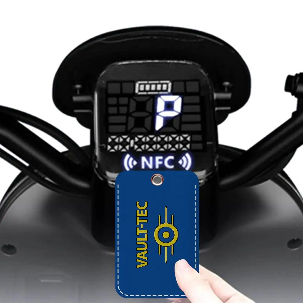 ألعاب V-Vault T-Tec شعار شارة حامل المفاتيح للبنك الأعمال حامل بطاقة العمل بطاقة الطالب واقية بطاقة الحافلة #3