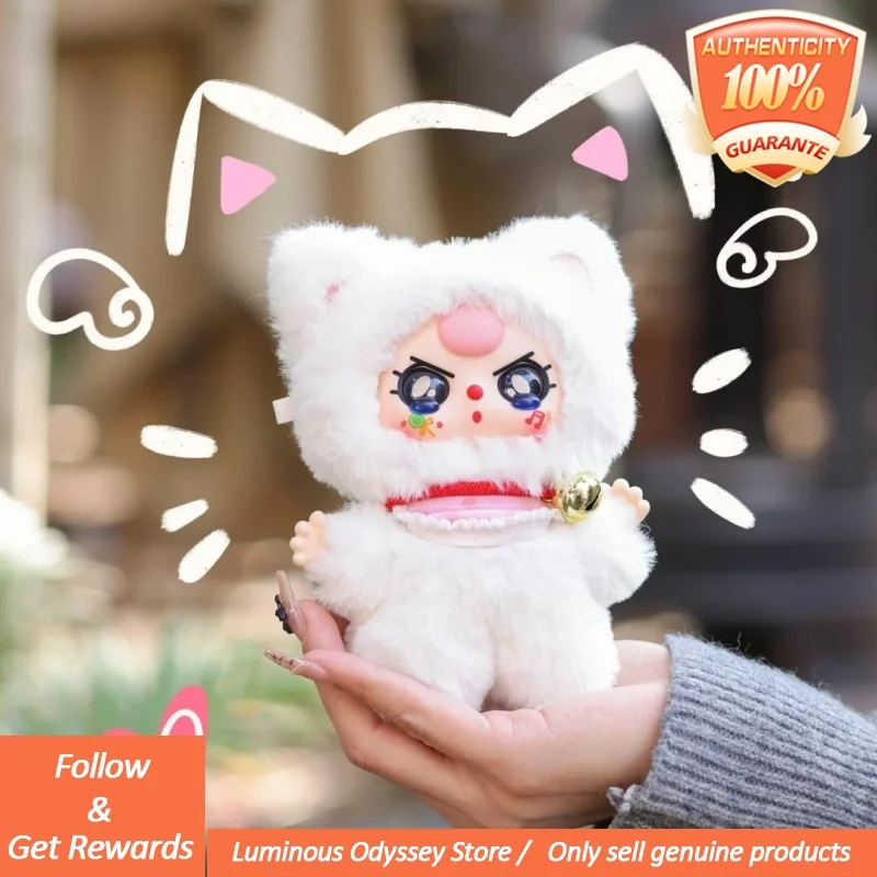 Genuine Baby Three Billionaire Lucky Cat Series Blind Box Toys Mystery Boxtrendy Figurines Pendants Desktop Ornament Cute Gift