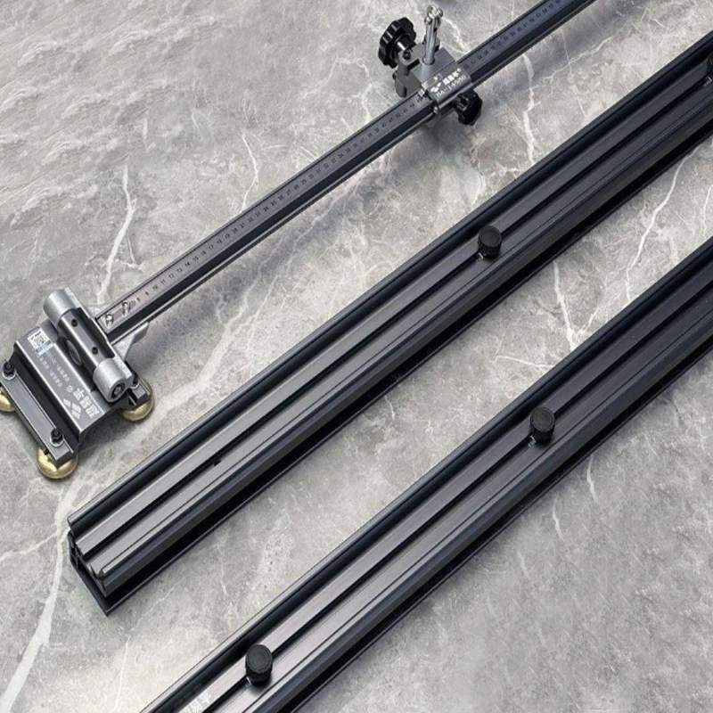 Aluminum Manual Ceramic Tile Cutter Double Blade Wheel Fold Push-Pull Rod with Scale Precise Cutting Tile Marble Slabs Machine
