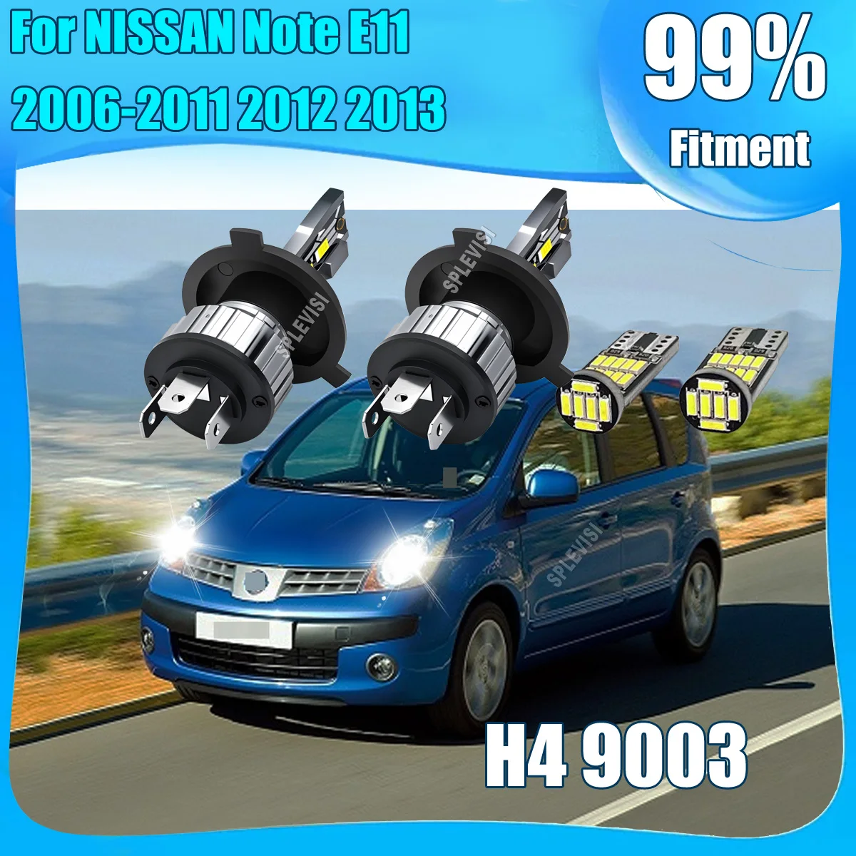 

Durable Polycarbonate Car Auto LED Headlight Bulbs for Longevity For NISSAN Note E11 2006 2007 2008 2009 2010 2011 2012 2013