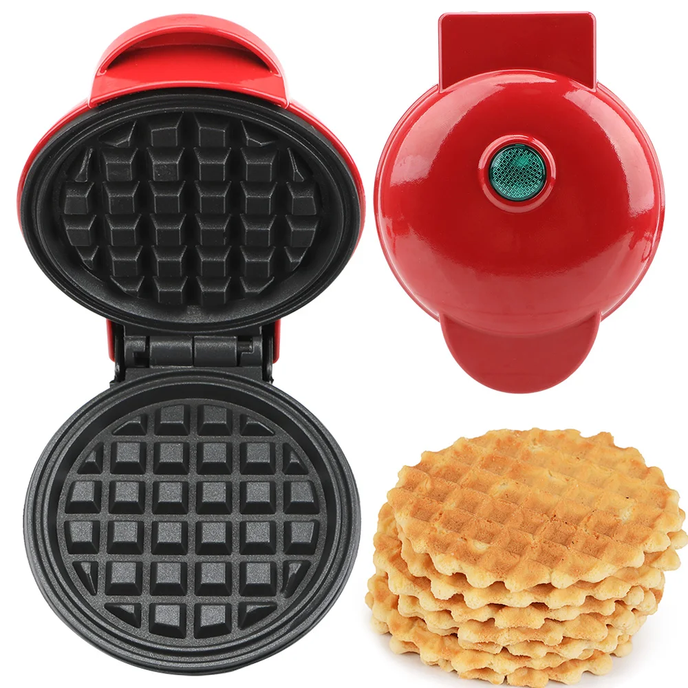 Egg Cake Oven Mini Waffle Pot Mini Electric Waffles Maker Pan Eggette Machine Breakfast Waffle Molds Bubble Egg Cake Oven