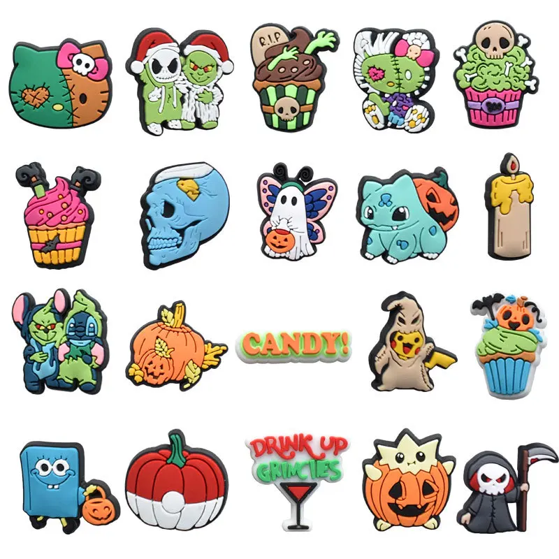 1 stücke halloween klassische cartoon serie schuh charms designer für schuh zubehör für klassische clog kinder geschenk heißer verkauf