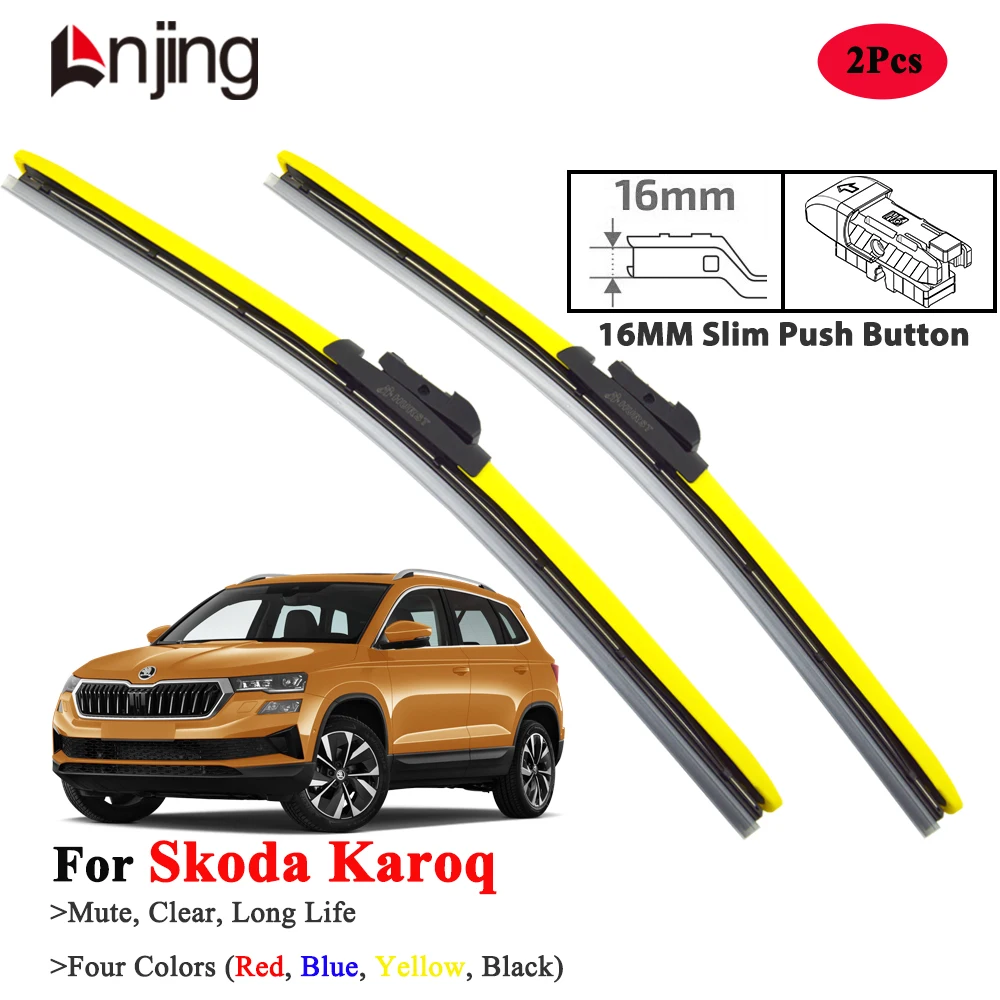 

LNJING Colorful Wiper Blades For Skoda Karoq 2017-Now