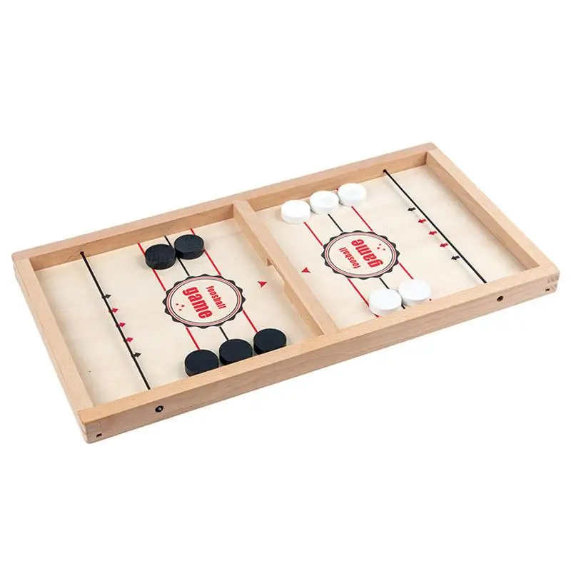 Jogo portátil de madeira Hockey Board, Puck Game, Gomoku interativo, Double Player, Jogos de tabuleiro, presente original para os amantes