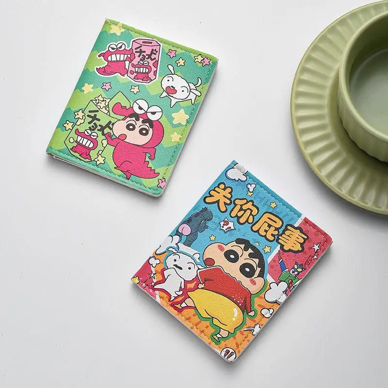 Crayon Shin Chans Anime Bandai Storage Bag Kawaii Cute Cartoon Bank Card Document Storage Bag Anti Magnetic Multifunctional