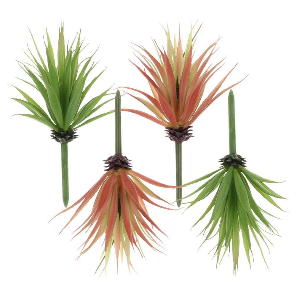 

4pcs High Realism Simulated Water Chestnut Grass Artificial Succulents Desktop Office Home Decor Faux Plants Indoor Mini