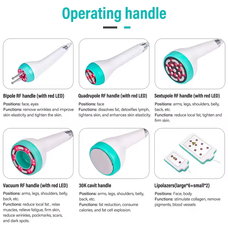Unique Design 6in1 Face Skin Lifting Lipolasersings Body-slim 30k Cavit Machine ODM/OEM