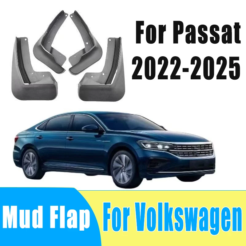 

4pcs Auto Tire Mudguard Waterproof Prevent Mud Splashing Car Mud Flap Fender Trim Accessories For Volkswagen Passat 2022-2025