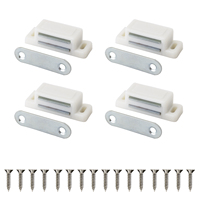 Cupboard Kitchen Furniture Magnetic Cabinet Door Latch Closures White Plastic Strong Powerful Magnet Catch