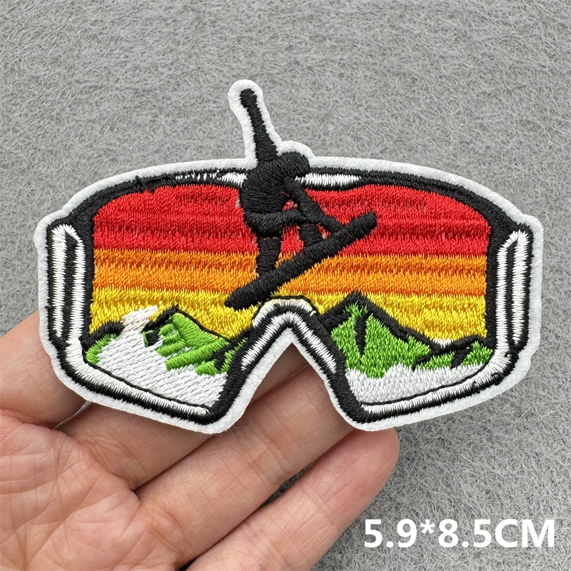 Musik Band Stickerei Patch Eisen Auf Für Kleidung DIY Schmelzbare Patches Disco Ball Herz Plaid Muster Patch Aufkleber Abzeichen – Detail 10