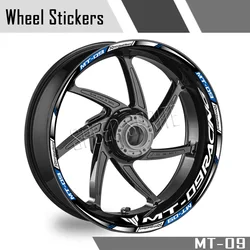 For MT09 MT-09 mt 09 Reflective Motorcycle Accessories Wheel Sticker Hub Decals Rim Stripe Tape