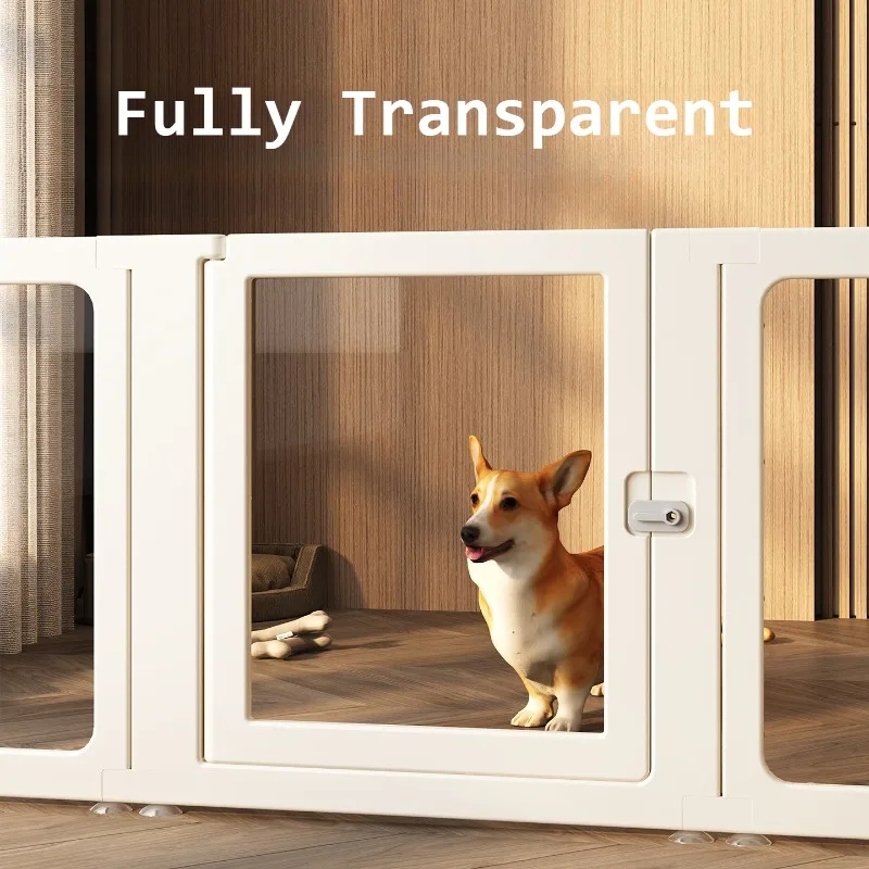 سياج كلب شفاف داخلي جرو الكلاب حاجز الأسوار كلاب أليفة هريرة القضبان روضة اكسسوارات بوابة الطفل الحيوانات الأليفة باب الضميمة #2
