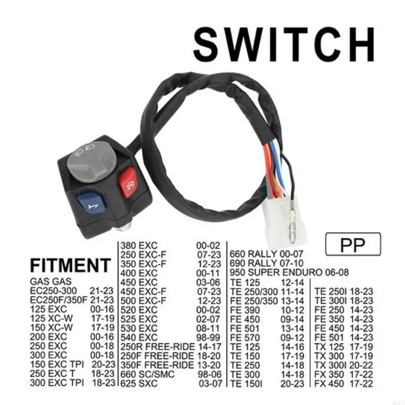 Reliable Motorcycle Handlebar Mounted Headlight Horn Switch Button for EC250-300 EC250F/350F Safe and Convenient Riding R6FB