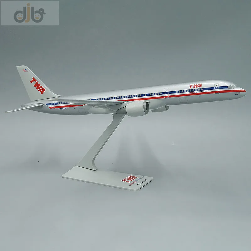 1:200 Aircraft Model Toy Trans World Airlines TWA Boeing 757-200 Miniature Replica