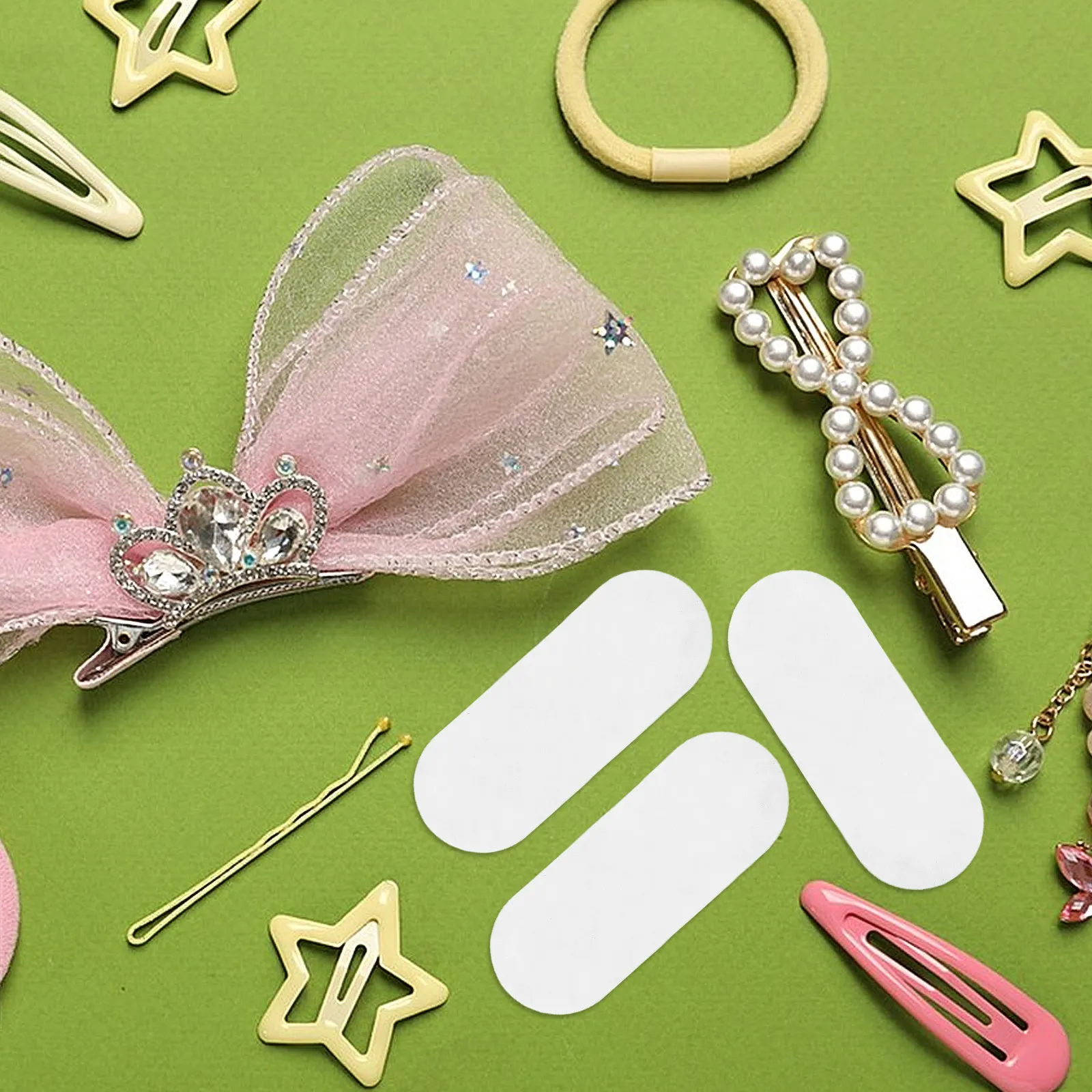 

100Pcs Water Drop Clip Felt Pads Sturdy Base for DIY Hair Accessories Hairpin Fixing Cushions Barrette Craft Supplies