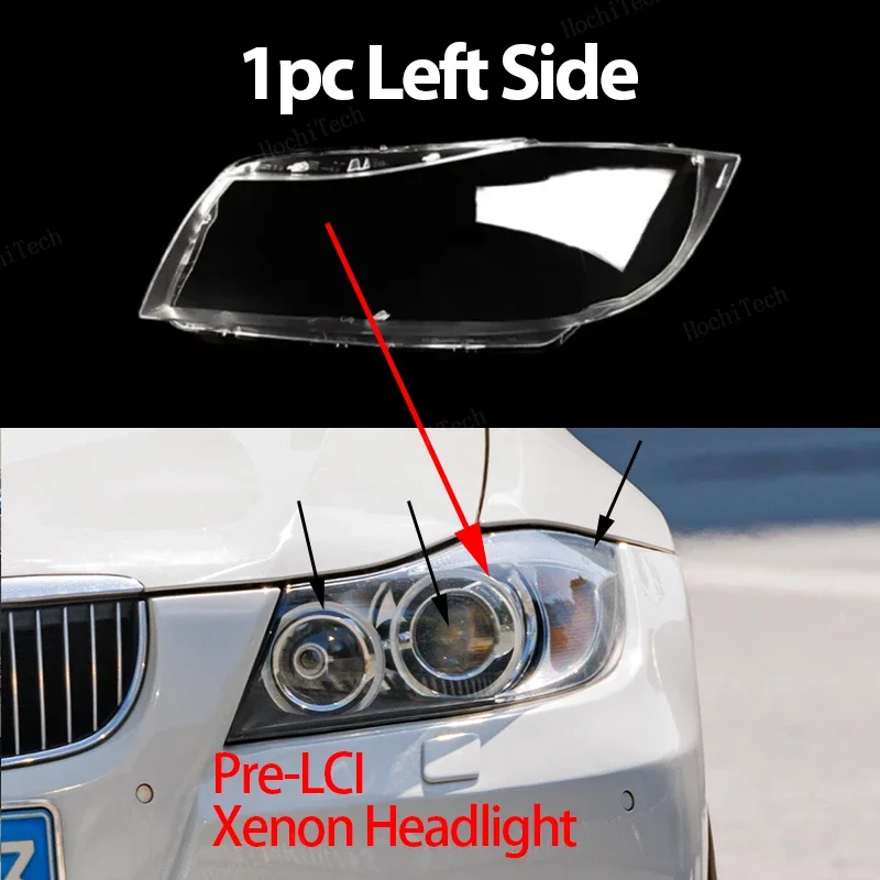 Clear Headlight Lens Covers For BMW 3 Series E90 E91 2005-2008 – Left & Right Pair, SCITOO