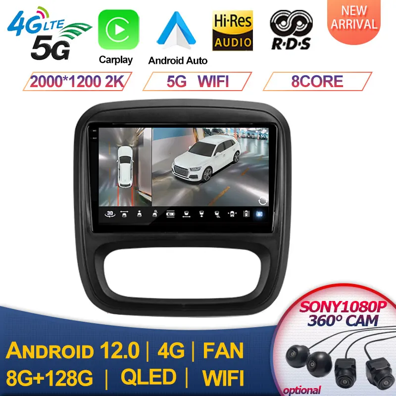 

For Renault Trafic 2014 - 2021 For Opel Vivaro 2014 - 2018 For Nissan NV300 Car Radio Multimedia Player Android Auto Navigation