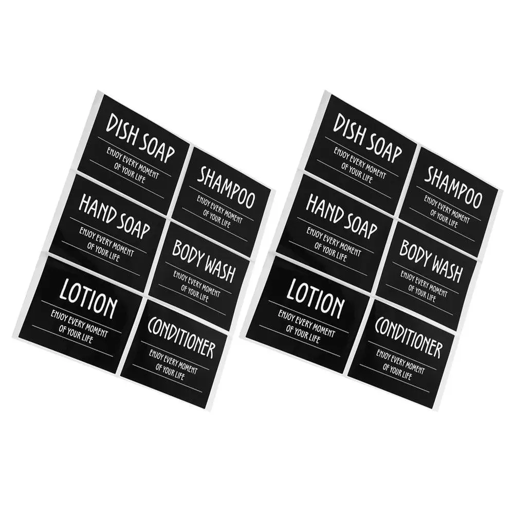 Bathtub Waterproof Shower Bathroom Halloween Christmas Bottle Label Sticker Bottle Label Stickers Bottle Labels Shampoo 2Sets