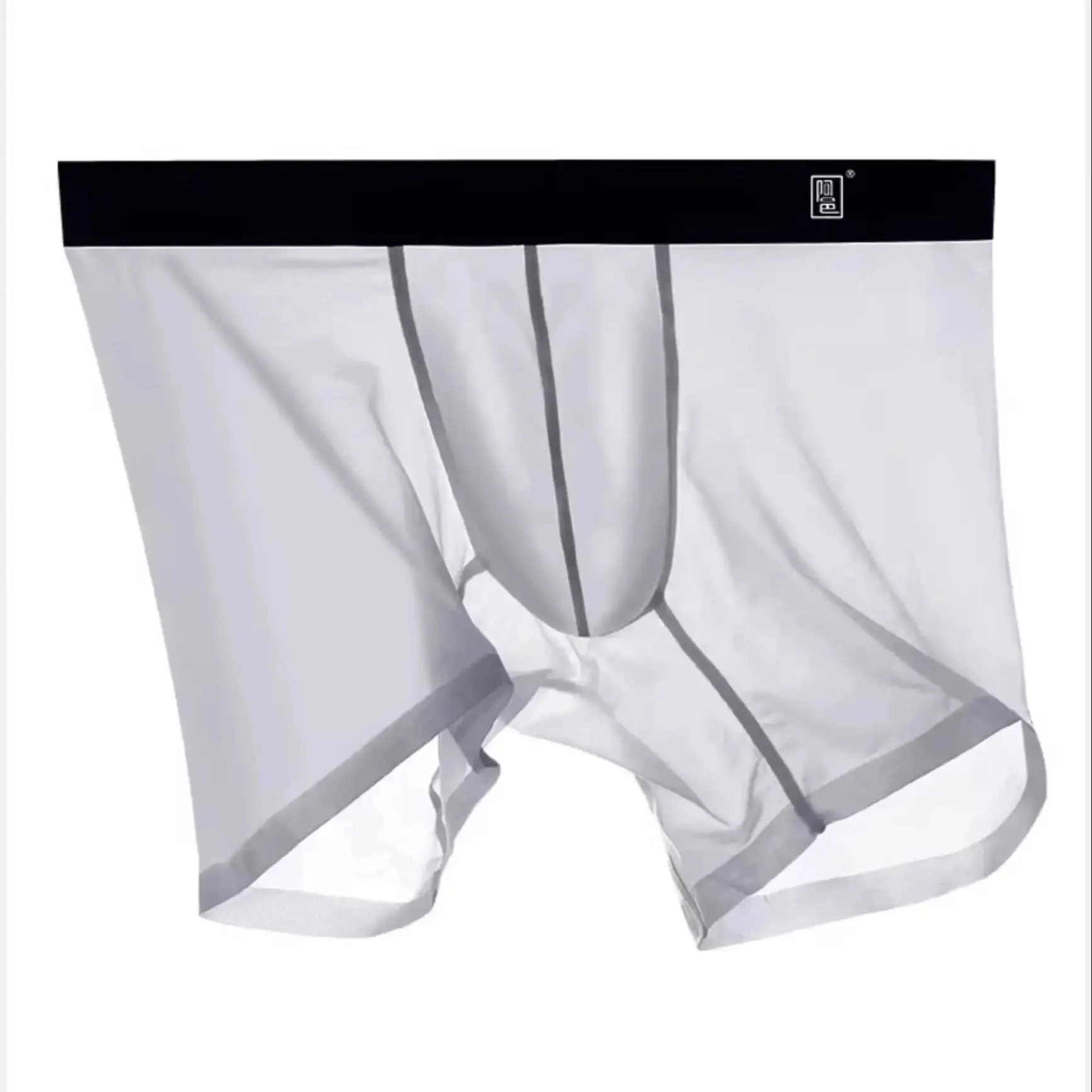 

Underwear men's boxer shorts ultra-thin transparent ice silk low waisted youth fully transparent traceless large pouch pant A829
