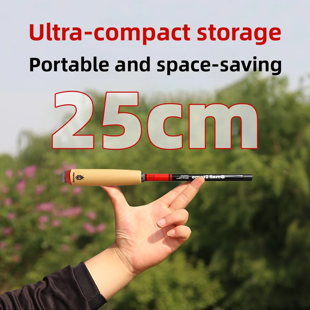 طقم صيد خفيف الوزن للغاية للمبتدئين، قصبة صيد قصيرة للأنهار وصيد سمك الشبوط، معدات صيد للأطفال، طقم كامل من ألياف الكربون