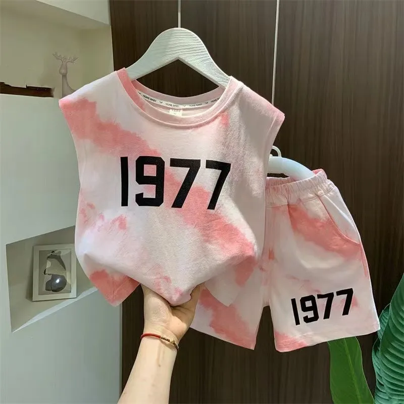 

Summer Clothing Suit Children Short-Sleeved Shirt Shorts 2Pcs Sets Baby Loungewear Fashion Letter Outfit Kids Outfits 2024 New
