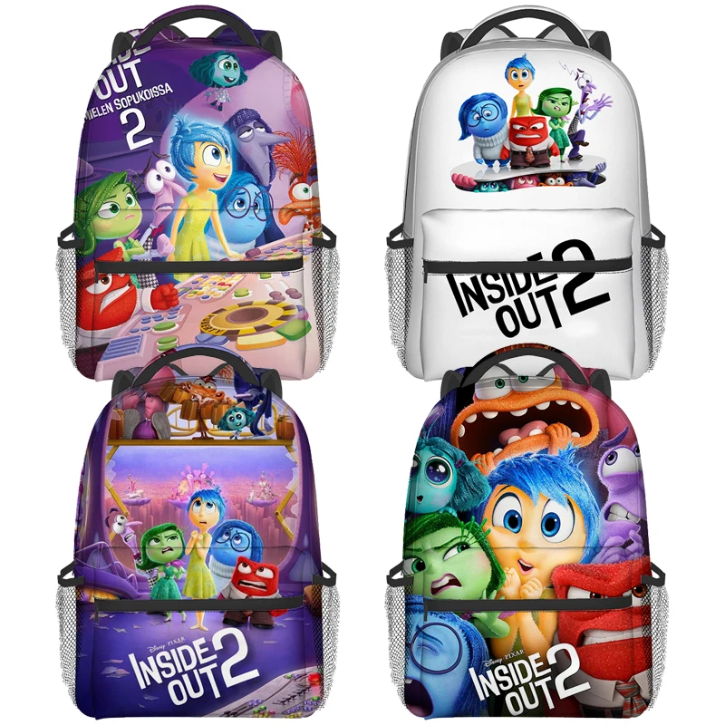 Disney Inside Out 2 3D Printed Backpack Kids Anime Cute Schoolbag Children Cartoon Fashion Back Pack Student Shoulders Bag Gifts