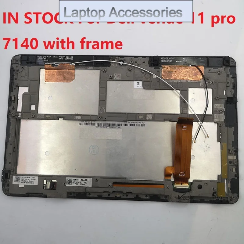 Nueva pantalla para dell Venue 11 pro 7140 Tablet PC Panel de pantalla LCD MONTAJE DE digitalizador con pantalla táctil con reemplazo de marco