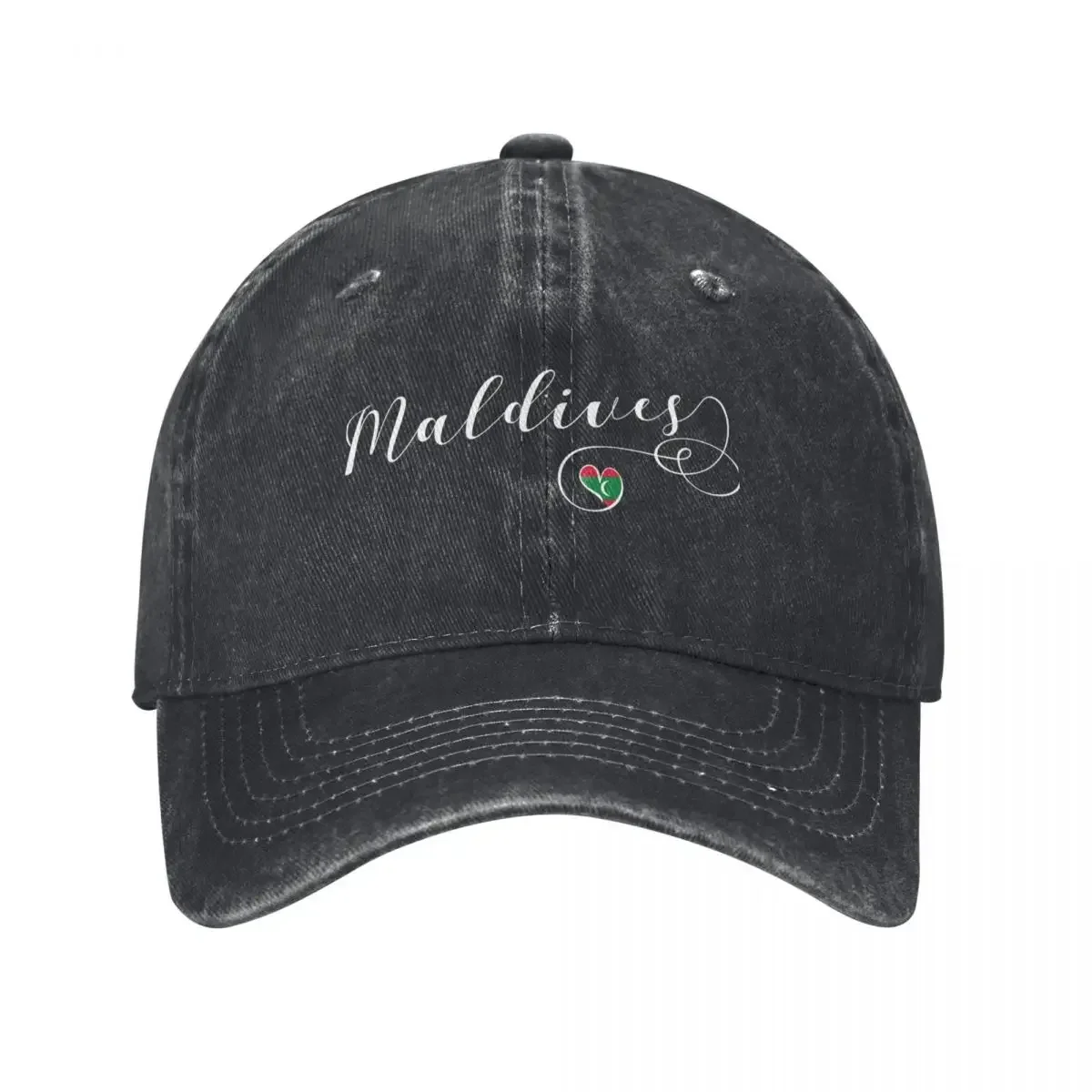 Republic of Maldives, Maldives Flag, Maldives Heart Baseball Cap summer hat Sunscreen Streetwear Sunhat Designer Man Women's