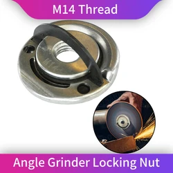 M14 Angle Grinder Locking Nut Self Locking Plate Inner Outer Flange Clamp Quick Release Nut for Angle Grinder with M14 Spindle