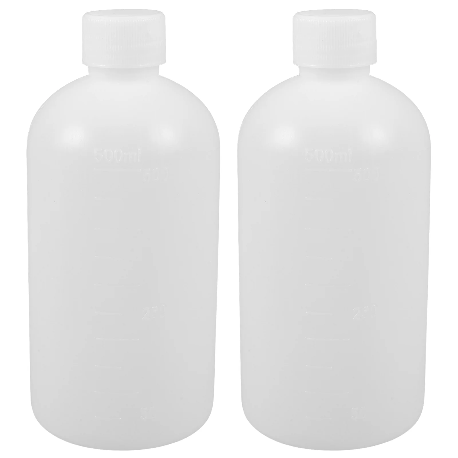 2 Pcs Reagent Bottle Pill Plastic Vial Narrow Mouth Liquid Sealing High Grade Hdpe Polyethylene