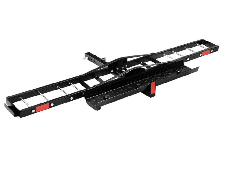 【2026】500LBS Steel Motorcycle Trailer Hitch Carrier Scooter Dirt Bike Hauler Mount Rack