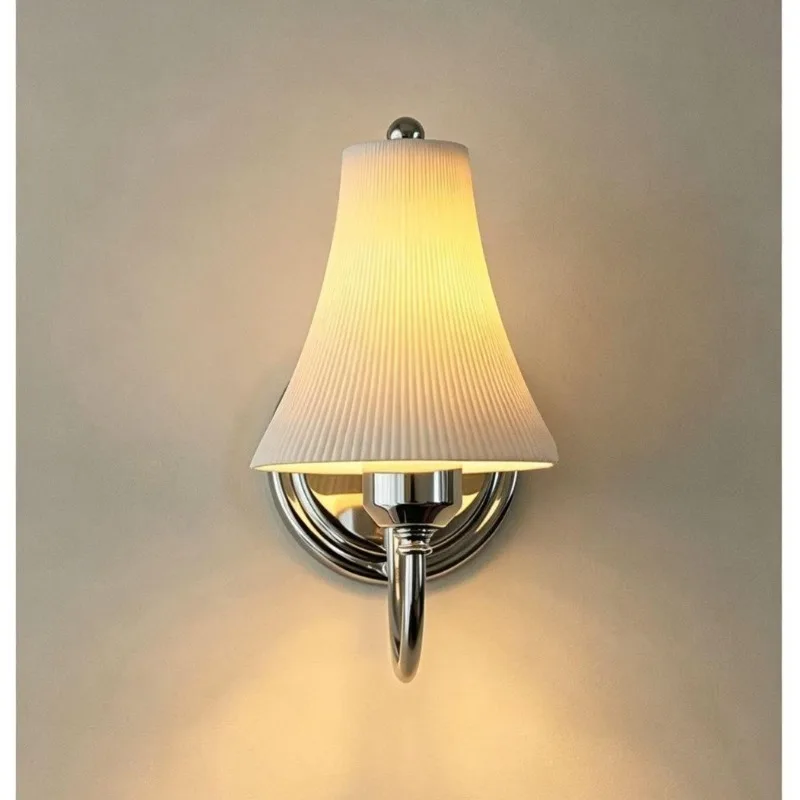 French Ceramic Wall Lamps Bauhaus Medieval Study Bedroom Bedside Designer Living Room Background Aisle Decoration Bracket Lights