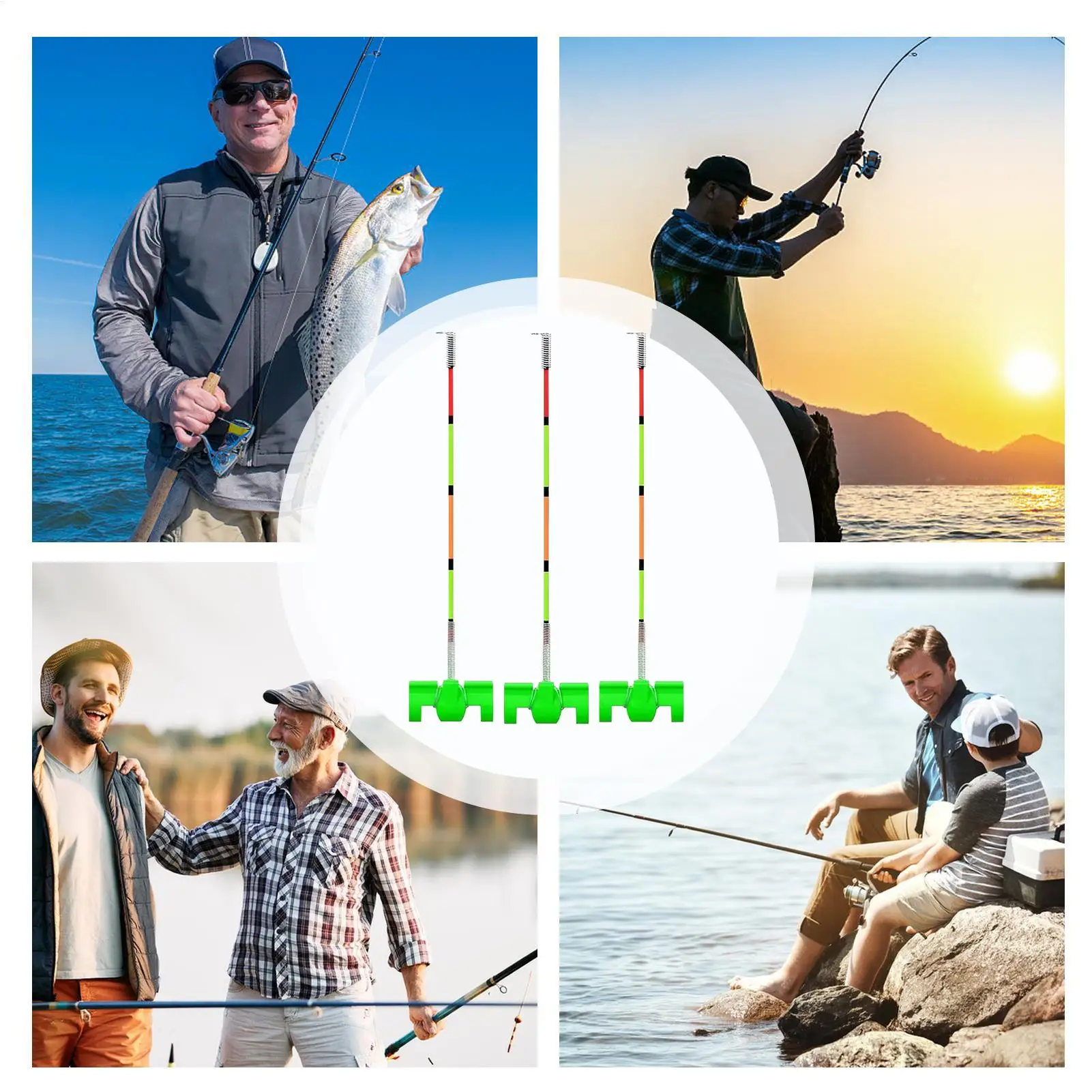 

Fish Alarm 3 Pieces Instant Weatherproof Accurate Professional Men Ice Fishing Tip Up Alarm For Lure Rod Freshwater Saltwater