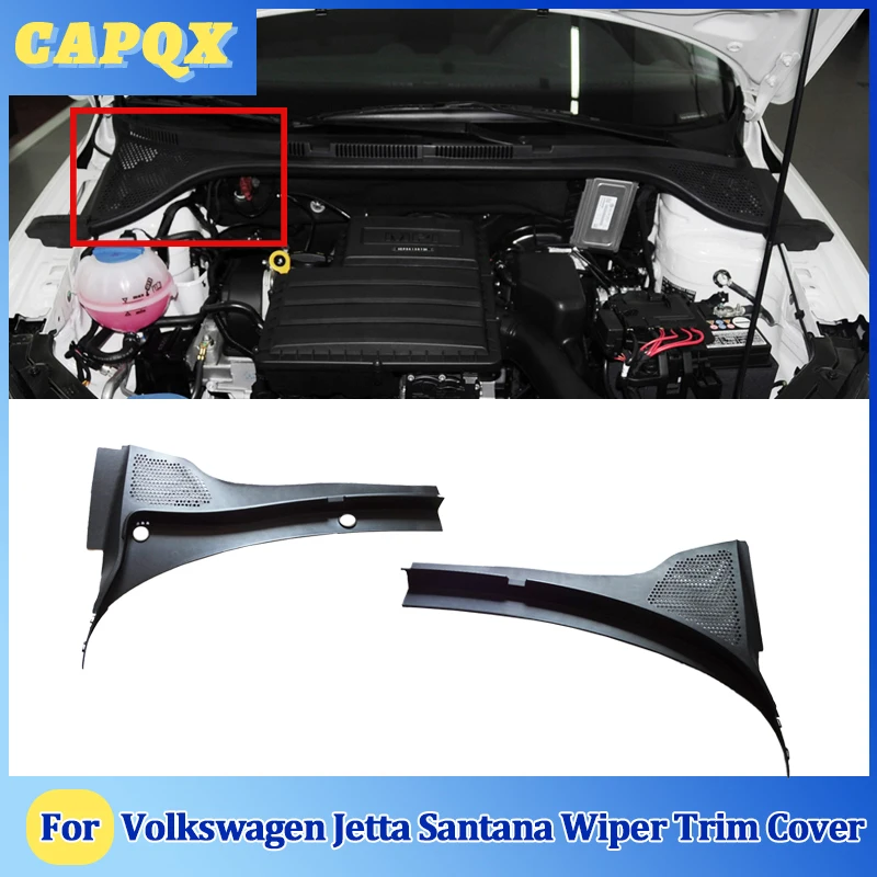 Para volkswagen jetta santana limpador dianteiro guarnição capa pára-brisa envoltório canto fender grade placa defletor de água