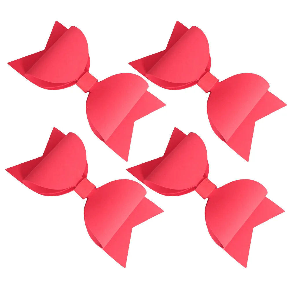 

Набор из 4 рождественских бантов-украшений из ЭВА-материала, компактные банты-орнаменты для елки, венка, гирлянды, подвесные банты