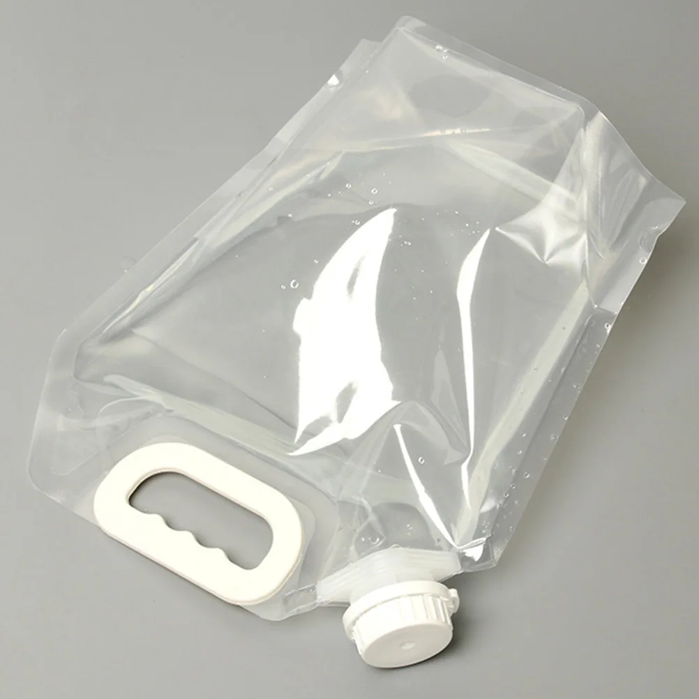 

5 Pcs Camping Kettle Large Capacity Water Bag Bottle White Travel Collapsible Bottles