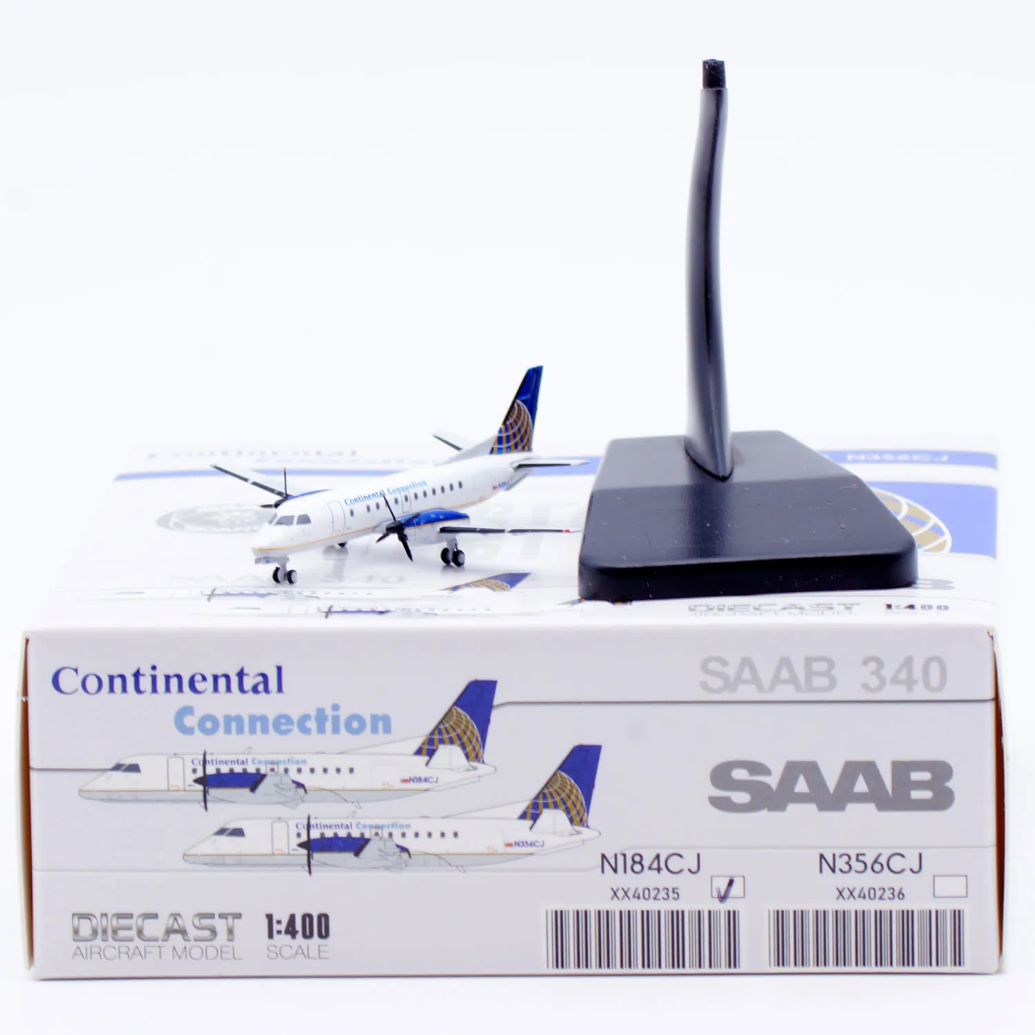 

XX40235 Alloy Collectible Plane Gift JC Wings 1:400 Continental Connection Saab 340B Diecast Aircraft Model N184CJ With Stand