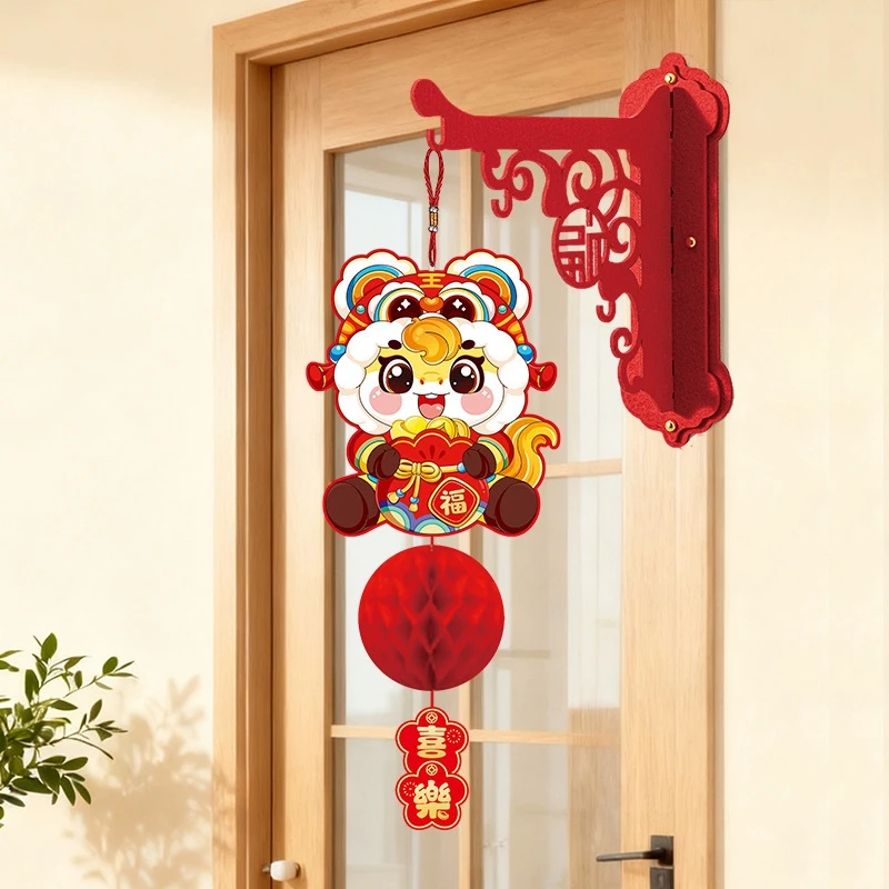 مهرجان الربيع العسل الكرة فانوس 2026 الحصان السنة الصينية الجديدة معلقة قلادة متجر متجر جو احتفالي الديكور