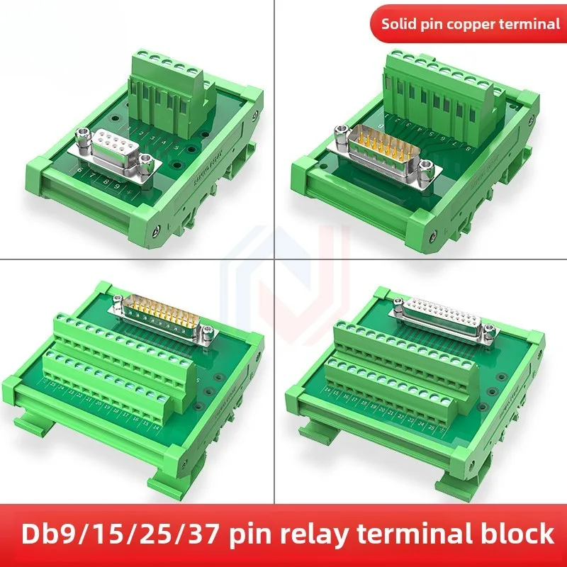 

Serial Port Relay Terminal Block Adapter Board 9-Pin DB9 DB15 DB25 DB37 Pin Automated Guide Rail Type for Electronics