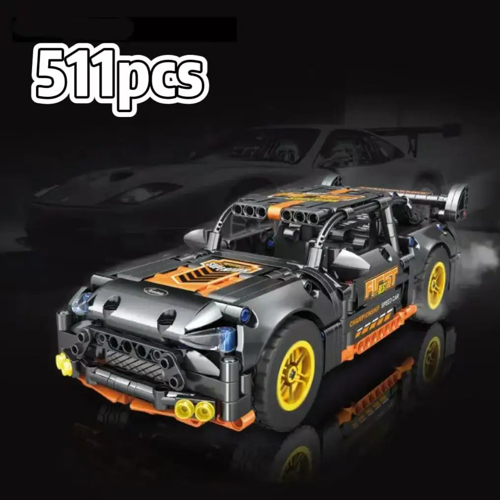 511PCS Pull Back Racing Auto Bausteine Technische Super Racing Modell DIY Spielzeug Geschenk MOC Stadt Fahrzeug
