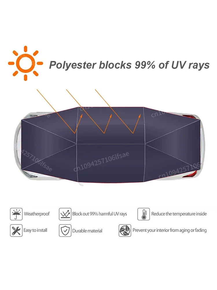 جديد مظلة السيارة حامي مقاوم للماء مظلة حماية السيارات المحمولة غطاء مظلة السيارة للتخييم في الهواء الطلق الصيد