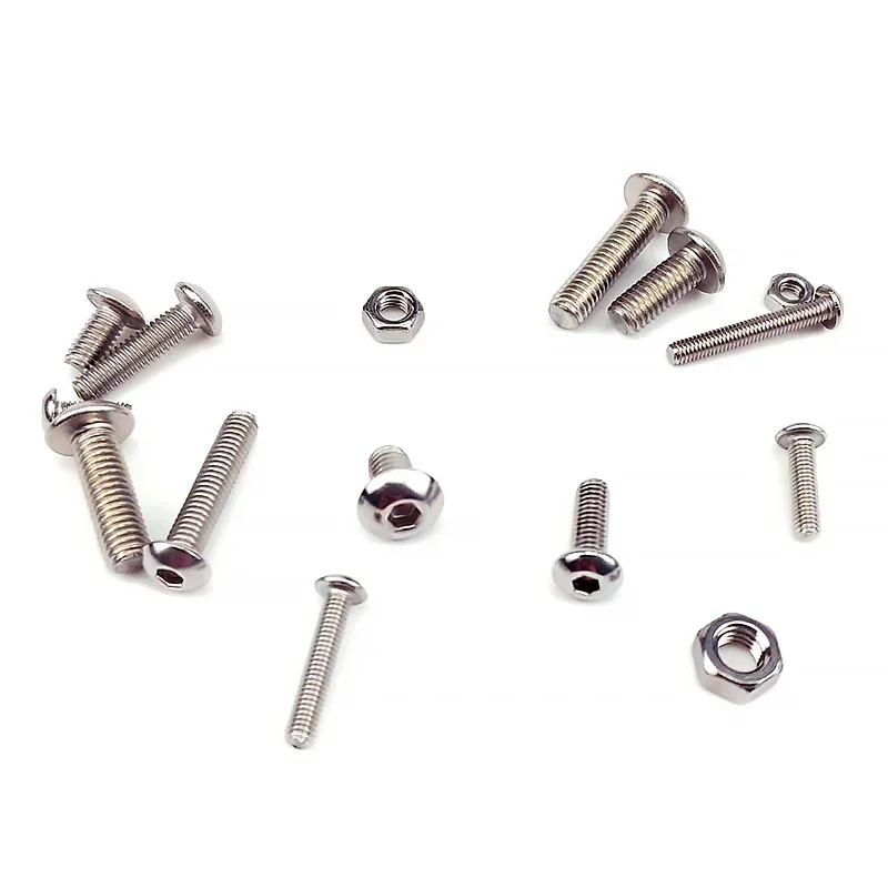 Imagem -04 - Hex Parafusos e Nuts Kit Botão Hexagonal Cabeça Redonda Allen Motocicleta Carenagem Parafuso Scooter Parafuso Grupo 500 Pcs m3 m4 m5 Aço Inoxidável