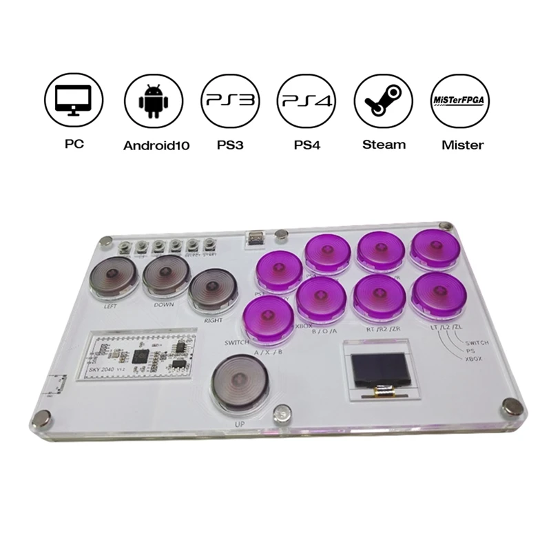 B04B-Arcade Joystick Hitbox Street Fighter Controller Fight Stick Kontroler gier Przycisk mechaniczny do PC/PS4/Switch