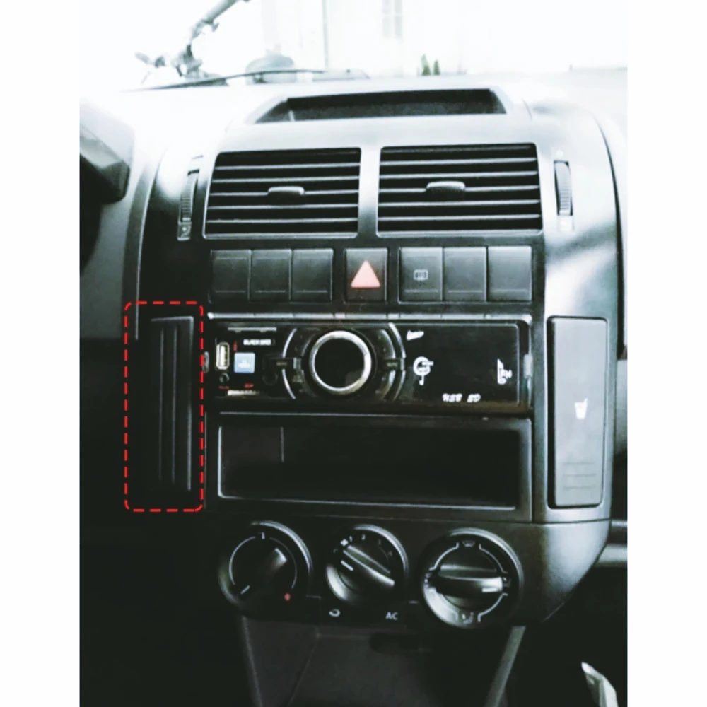 Caja  almacenamiento Central para VW Polo 9N 2005 2006 2007 2008 2009 LHD, tarjetero negro, ranura para monedas, 6Q1858373